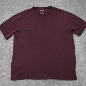 Duluth Longtail-T Shirt Men XL Burgundy Relaxed Fit Cotton Short Sleeve Pullover
